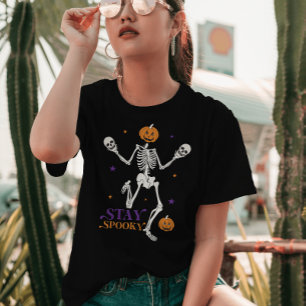 T-shirt Restez Éffrayant Skeleton