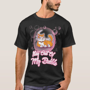 T-shirt Restez En Dehors De Ma Bulle Mignon Chat Introvert