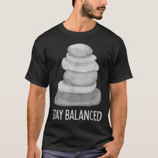 T-shirt Restez Équilibré - Empileur de Pierres Cairn