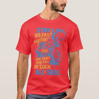 T-shirt Restez Faible Go Fast Funny Paintball Joueurs Slog
