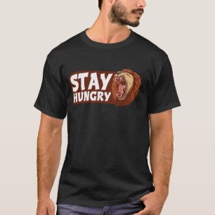 T-shirt Restez faim Lion Mane Animaux sauvages Insatia