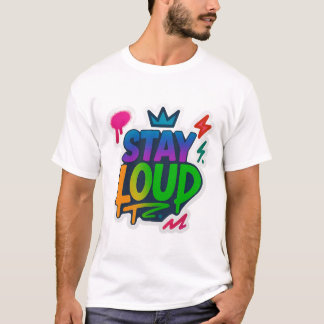 T-shirt Restez forte Graffiti Neon