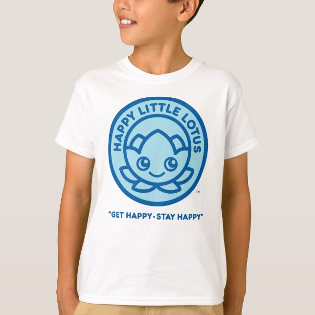 T-shirt RESTEZ HEUREUX, Happy Little Lotus (Devant)