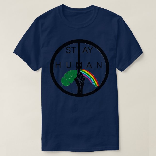T-shirt Restez humain (Design devant)