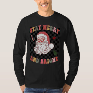 T-shirt Restez Joyeux Et Lumineux Noël Père Noël Xmas Gra