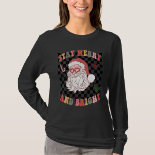 T-shirt Restez Joyeux Et Lumineux Noël Père Noël Xmas Gra