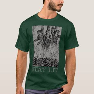 T-shirt Restez Lit Occult Satan Witch Unholy Baphomet Taro