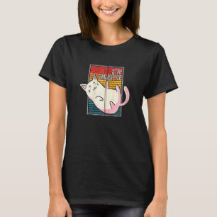 T-shirt Restez Pawsitive Chat Propriétaire Kitten Amateur