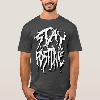 T-shirt Restez positif en métal mort message encourageant