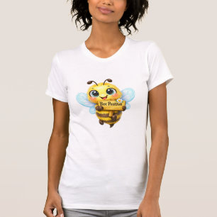 T-shirt Restez Positif – T‑Shirt Motivant avec un Abeille 