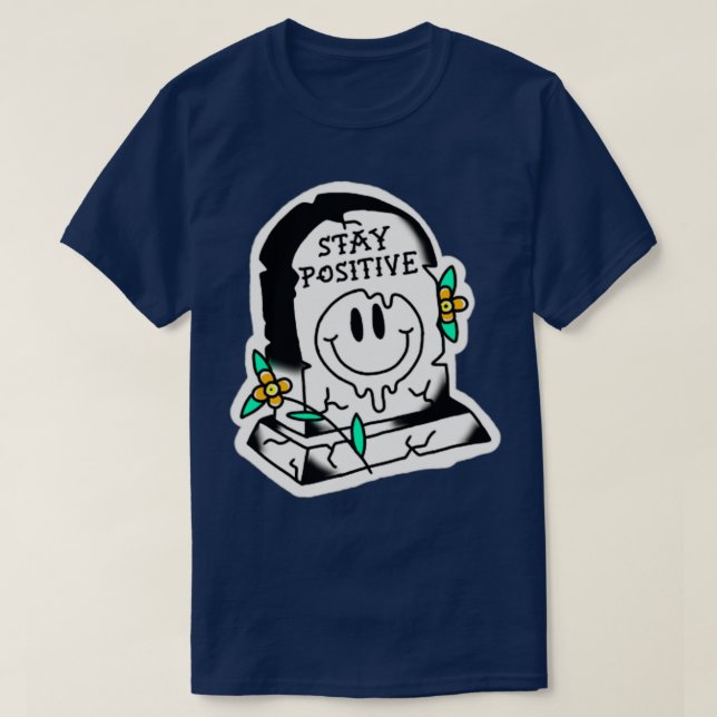 T-shirt Restez positif tatouage traditionnel2 (Design devant)