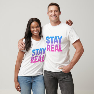 T-shirt Restez réel - Minimum Bold Statement Tee