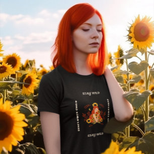 T-shirt Restez sauvage Tournesol Motivation enfant