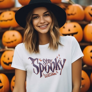 T-shirt Restez Sombres Sorcières Sorcière Halloween Drôle