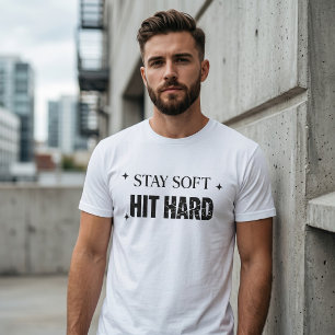 T-shirt Restez Souples Frappez Fort Minimaliste Empowermen