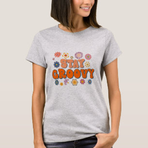 T-shirt Restez Super Flower Power 60's Retro
