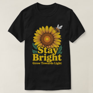 T-shirt Restez Tee Fleur de Tournesol Lumineux