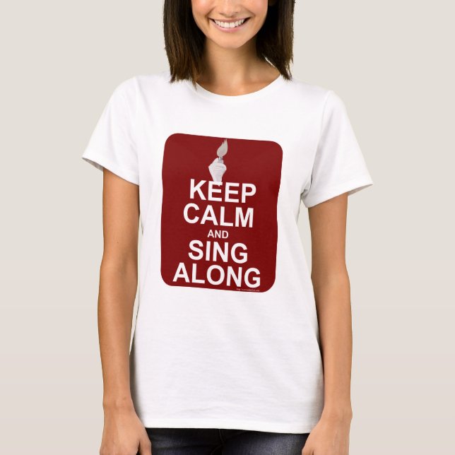 T-shirt Restez tranquille le long (Devant)