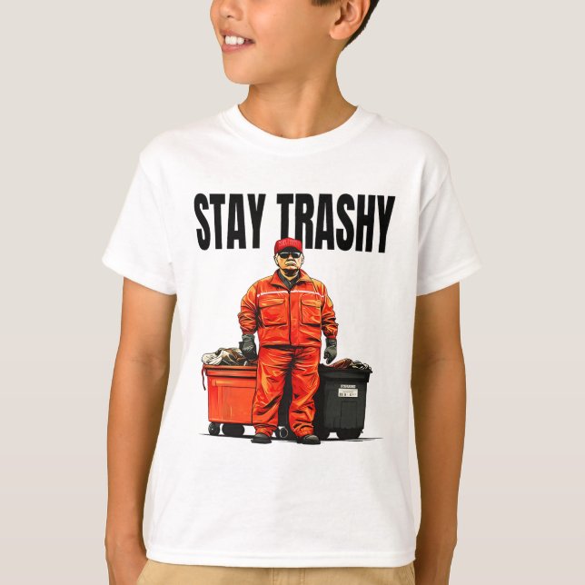 T-shirt Restez Trashy Trump Garge Voters Mega 2024 (Devant)