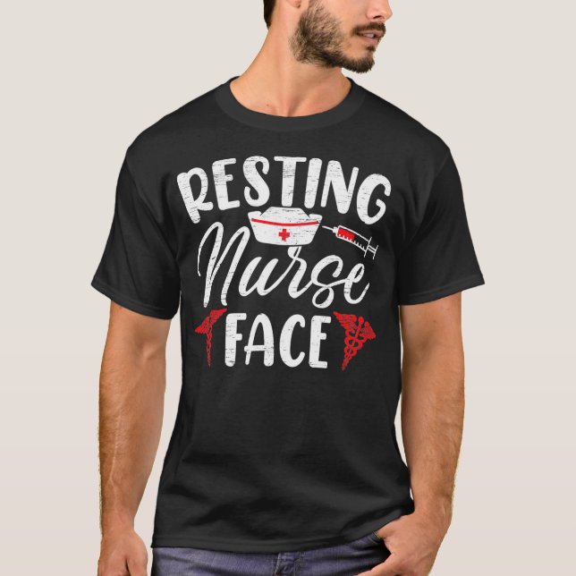 T-shirt Resting Nurse Face RN Nurse  (Devant)