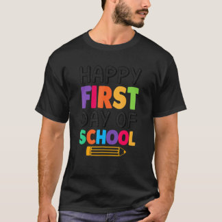 T-shirt Restro Happy First Day Of School