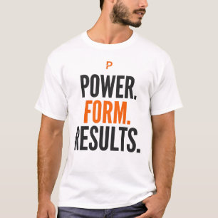 T-shirt Résultats de forme de puissance Typographie de gym