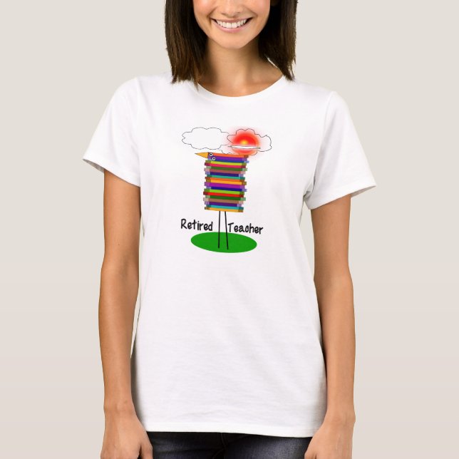 T-shirt retiré drôle 1 d'oiseau de livre de (Devant)