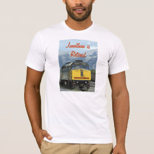 T-shirt retiré, train jaune