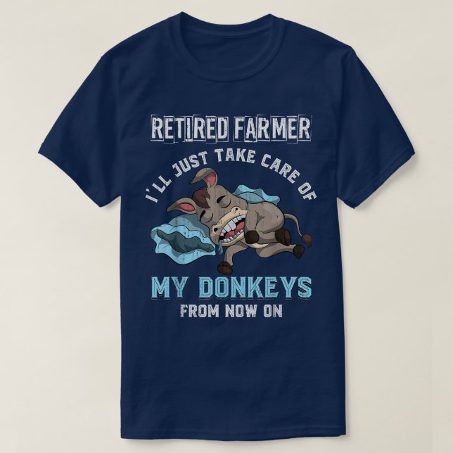 T-shirt Retired Farmer Farm Animal Retirement Sleeping Fun (Design devant)