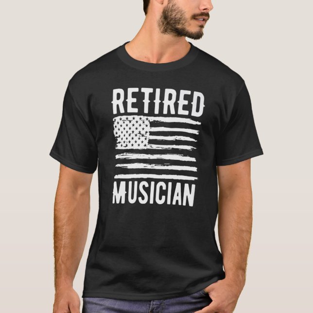 T-shirt Retired Mortician Profession American Flag Premium (Devant)