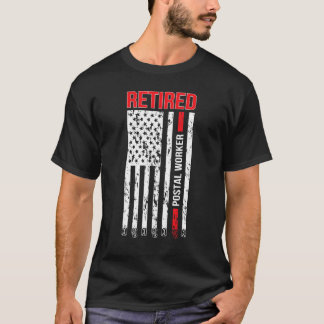 T-shirt Retired Postal Worker Us Flag Mailman Retirement 2