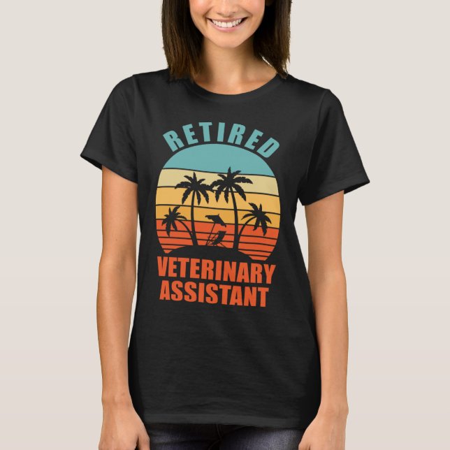 T-shirt Retired Veterinary Assistant  Happy Retirement (Devant)