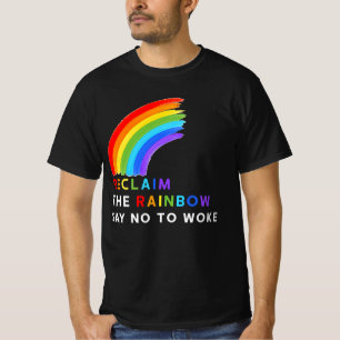 T-shirt Retirer L'Arc-En-Ciel Dites Non À Woke Lgbt Gay Le