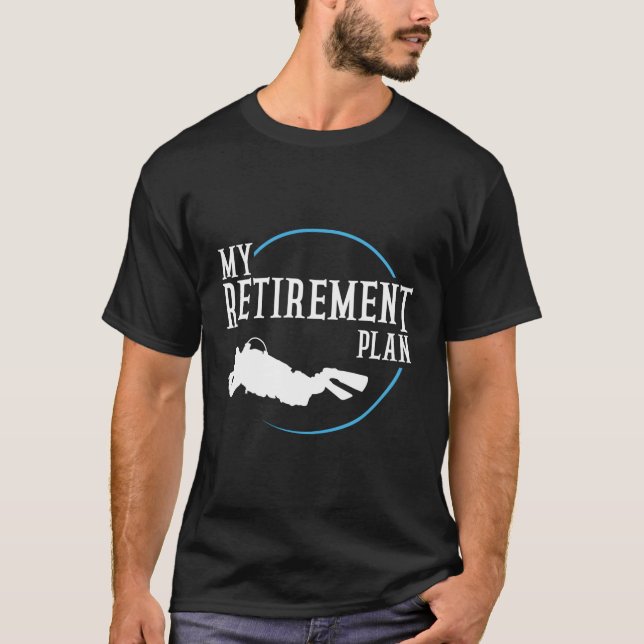 T-shirt Retiret Plan Plongée sous-marine Plongeurs (Devant)