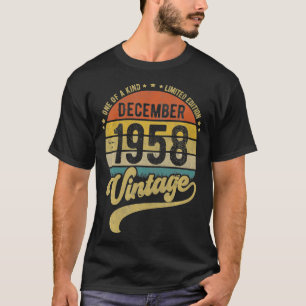 T-shirt Reto Vintage 62e anniversaire Tee, Né le 1er décem