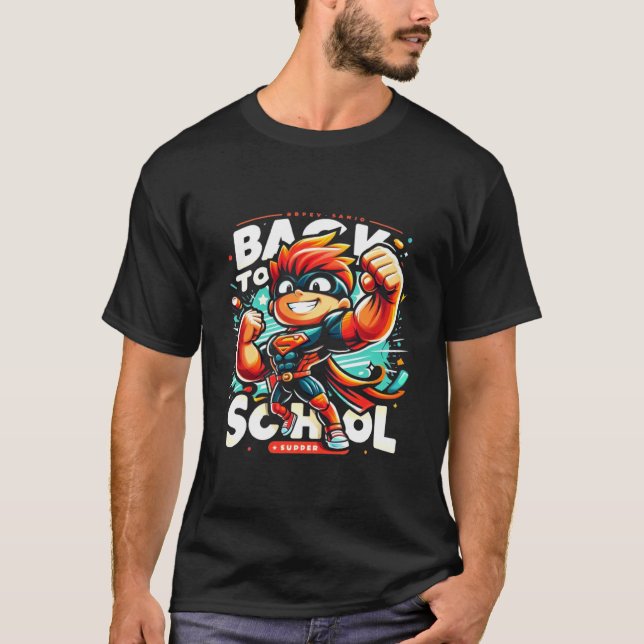 T-shirt Retour à la conception de l'école Amusant design T (Devant)