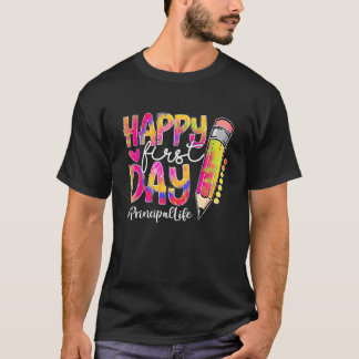 T-shirt Retour à la vie de directeur d'école crayon tie dy