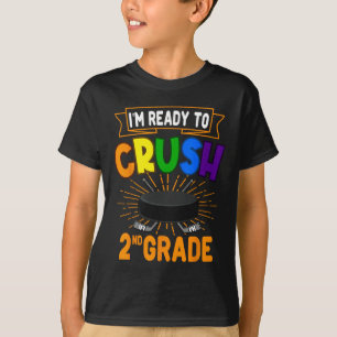 T-shirt Retour à l'école 2e année Hockey Sport Étudiant En