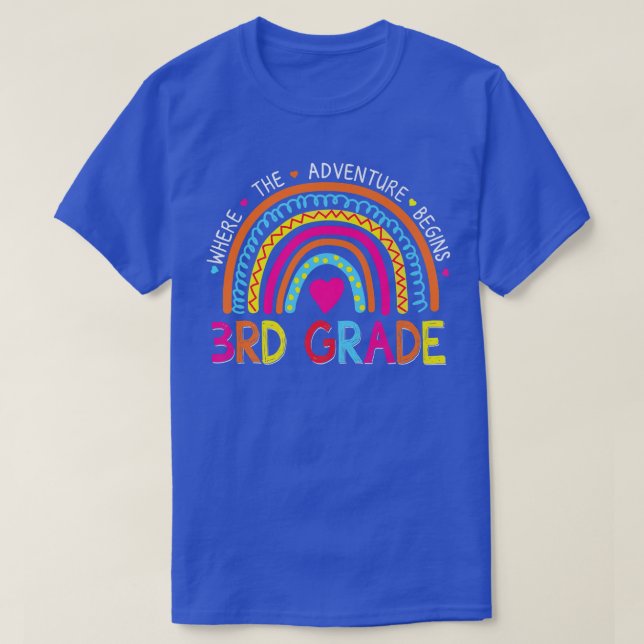 T-shirt Retour À L'École 3E Année Où L'Aventure Commence (Design devant)