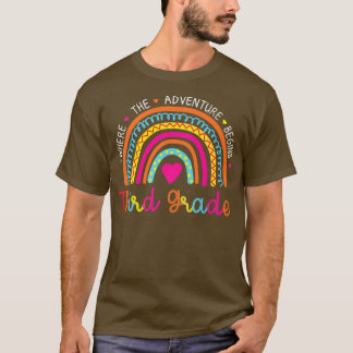 T-shirt Retour À L'École 3E Troisième Année Où L'Aventure