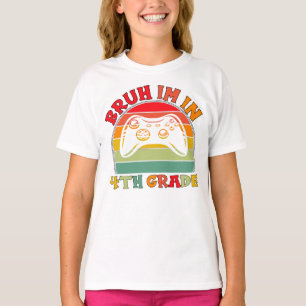 T-shirt Retour à l'école 4e année Rainbow Gaming Design