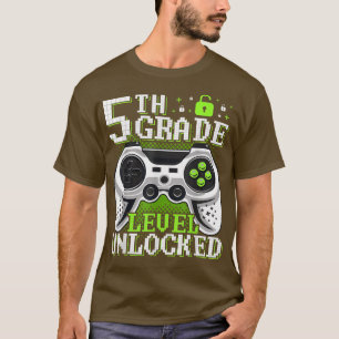 T-shirt Retour à l'école 5e niveau jeu vidéo déverrouillé