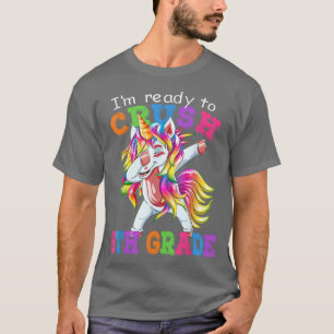 T-shirt Retour à l'école 6e année Dabbing Licorne Filles G