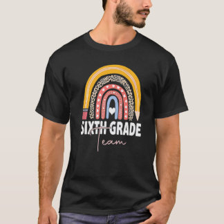 T-shirt Retour à l'école 6e Sixième année Équipe Premier j