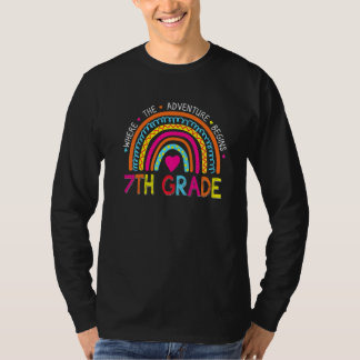 T-shirt Retour à l'école 7e année où l'aventure commence