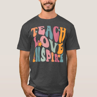 T-shirt Retour À L'École Apprendre L'Amour Inspirer Enseig