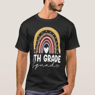 T-shirt Retour À L'École Arc-en-ciel 7e 7e Classe