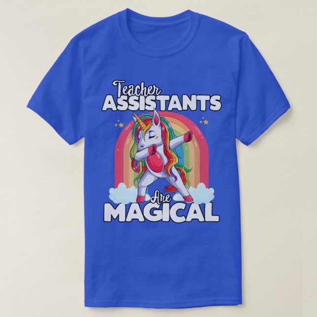 T-shirt Retour à l'école Assistant enseignant Unicorn Magi (Design devant)