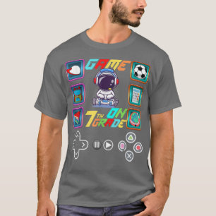 T-shirt Retour à l'école astronaute 7e année jeu sur le dé