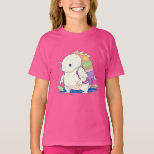 T-shirt Retour à l'école Axolotl Kawaii Dessin